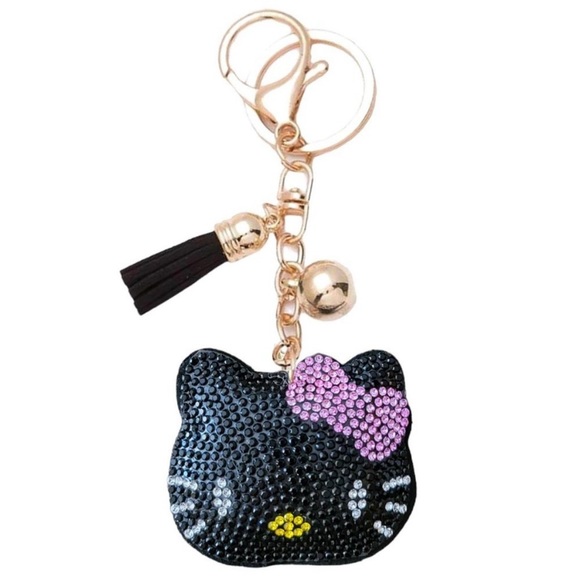 DIVAS LiMiTED Accessories - 🎉4x HP🎊🆕Black Hello Kitty Puffy Keychain